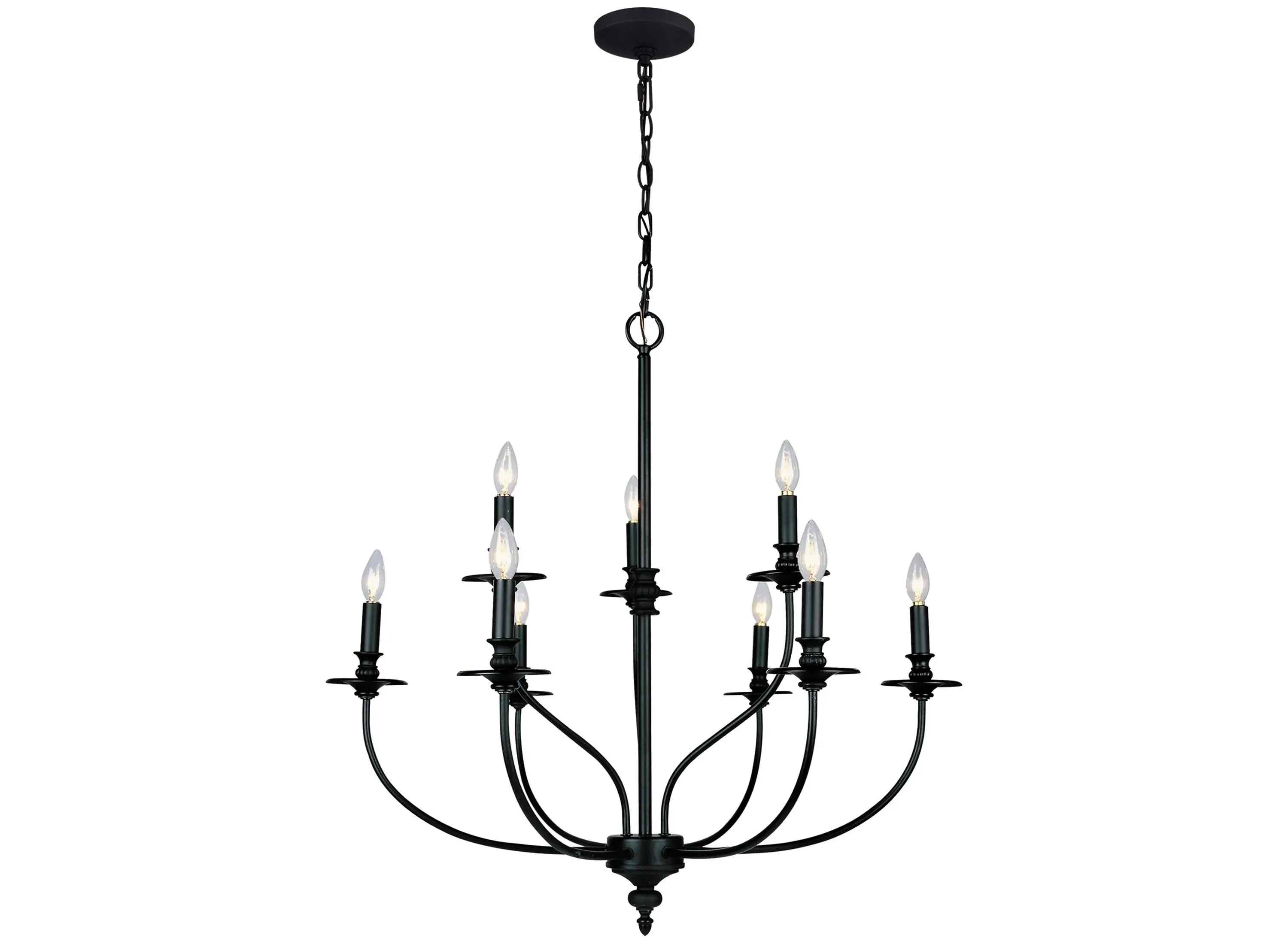 Hartford 9-Light Chandelier in Oil Rubbed Bronze by Stein World