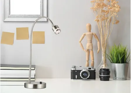 Prospect LED Desk Lamp in Brushed Steel by Adesso Inc