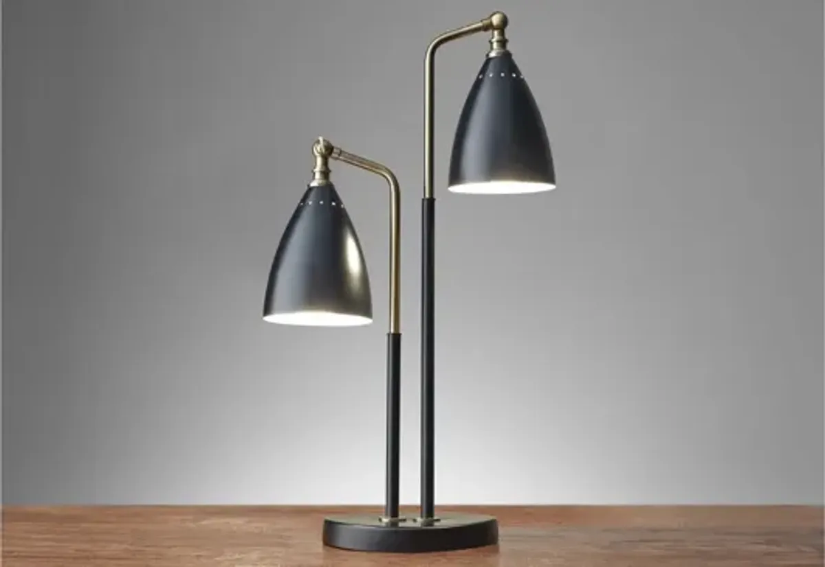 Chelsea Dual Table Lamp in Black by Adesso Inc