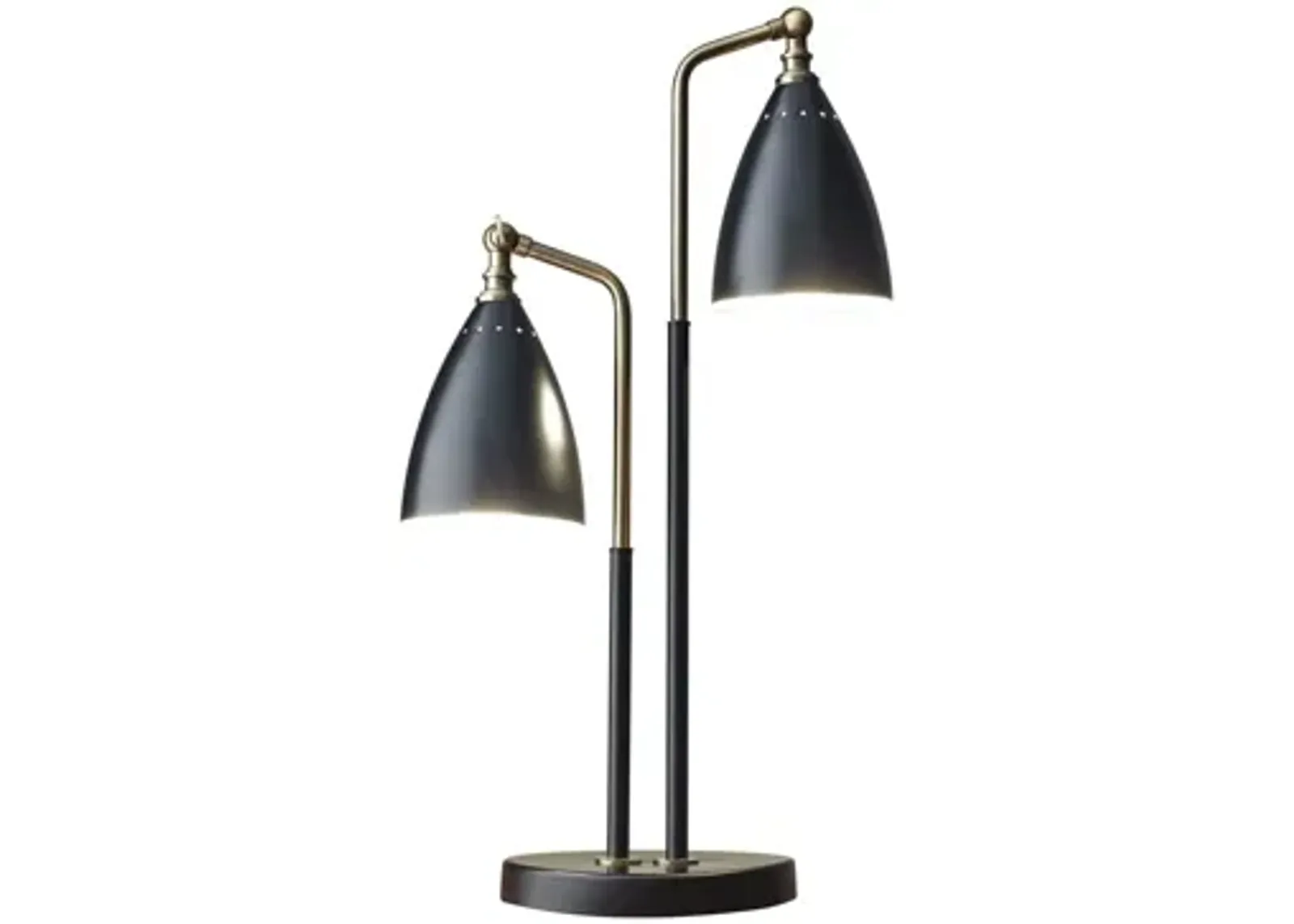 Chelsea Dual Table Lamp in Black by Adesso Inc