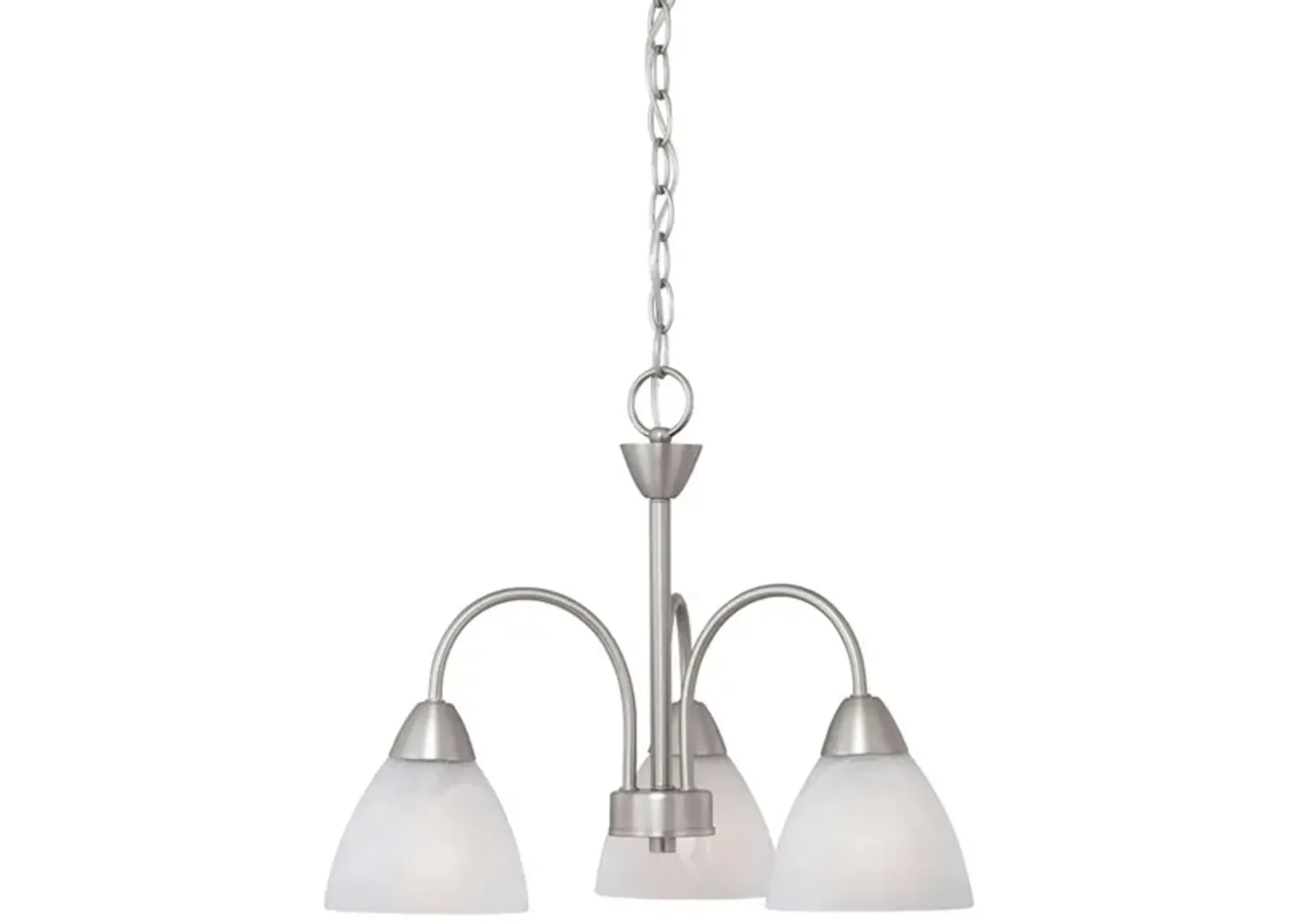 Tia 3-Light Chandelier in Matte Nickel by Stein World