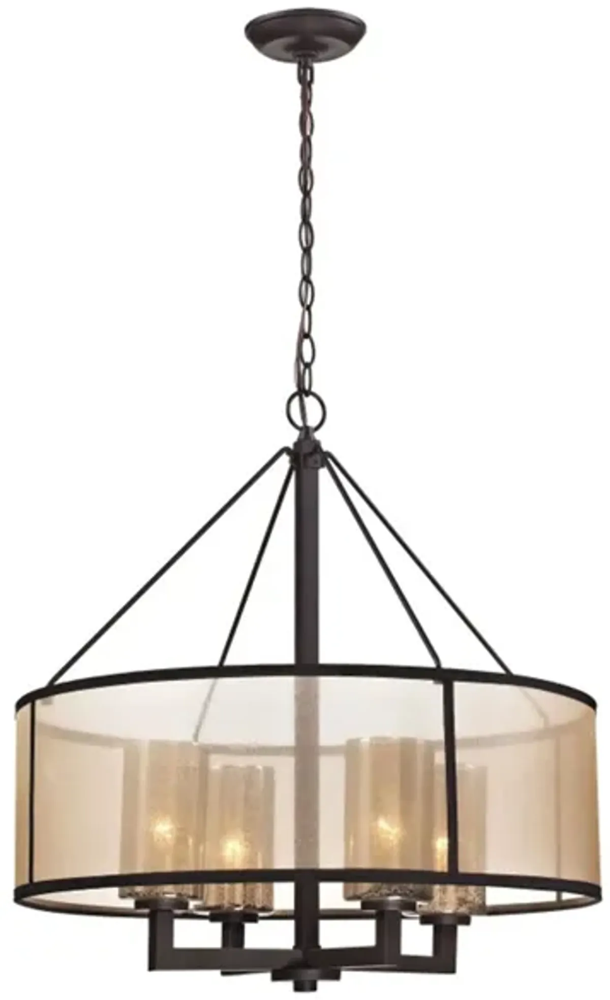 Diffusion 4-Light Chandelier in Oil Rubbed Bronze by Stein World