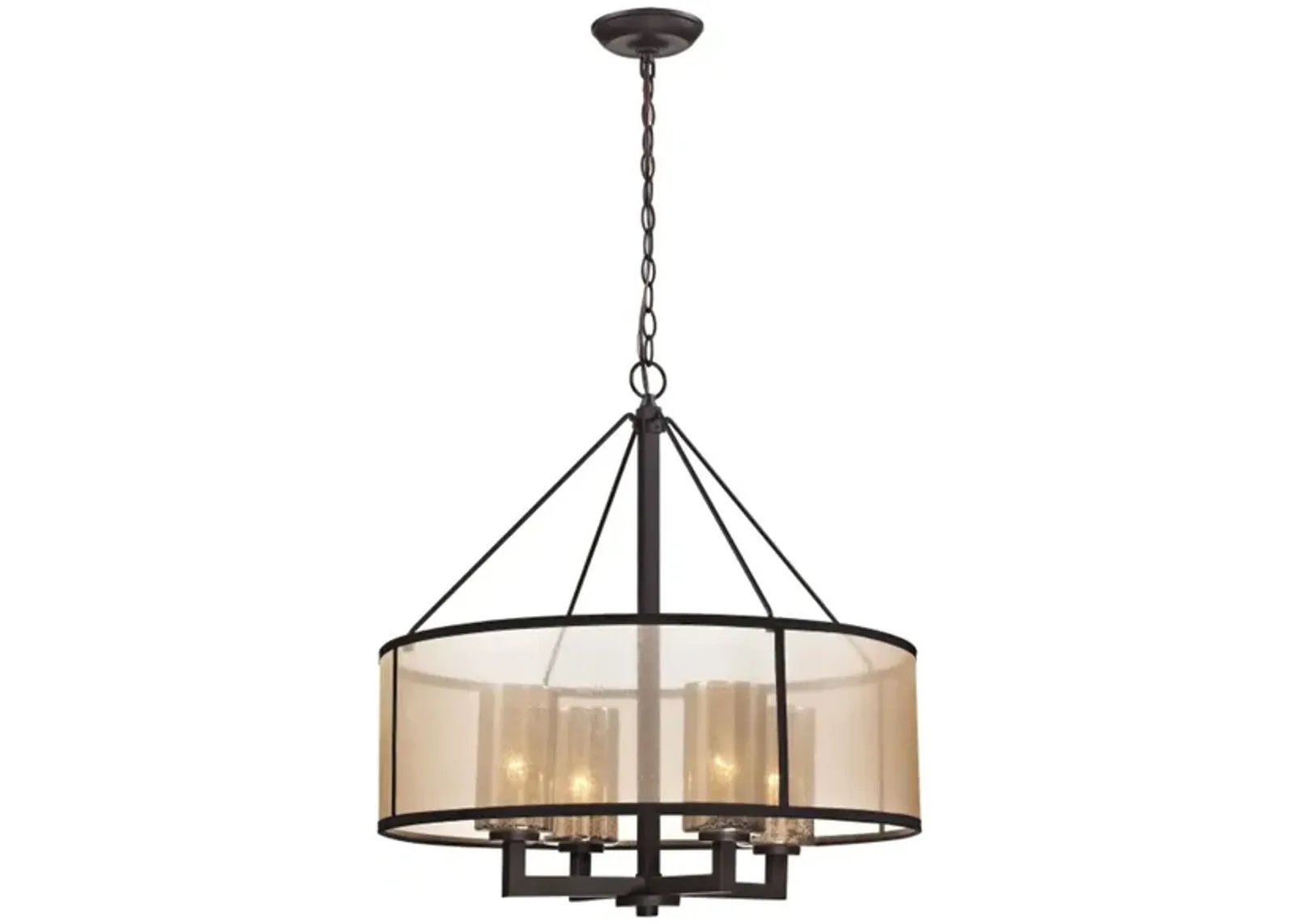 Diffusion 4-Light Chandelier in Oil Rubbed Bronze by Stein World