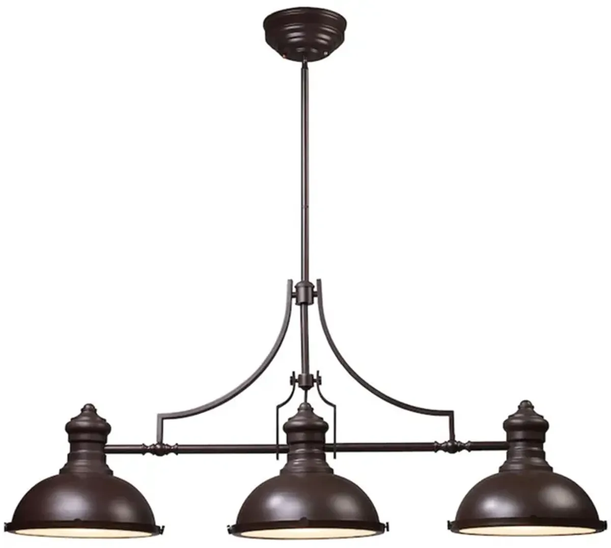 Chadwick 3-Light Linear Chandelier in Oiled Bronze by Stein World