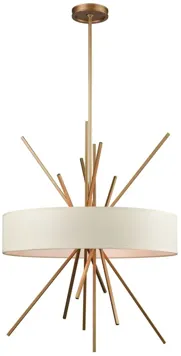 Xenia 5-Light Chandelier in Matte Gold by Stein World