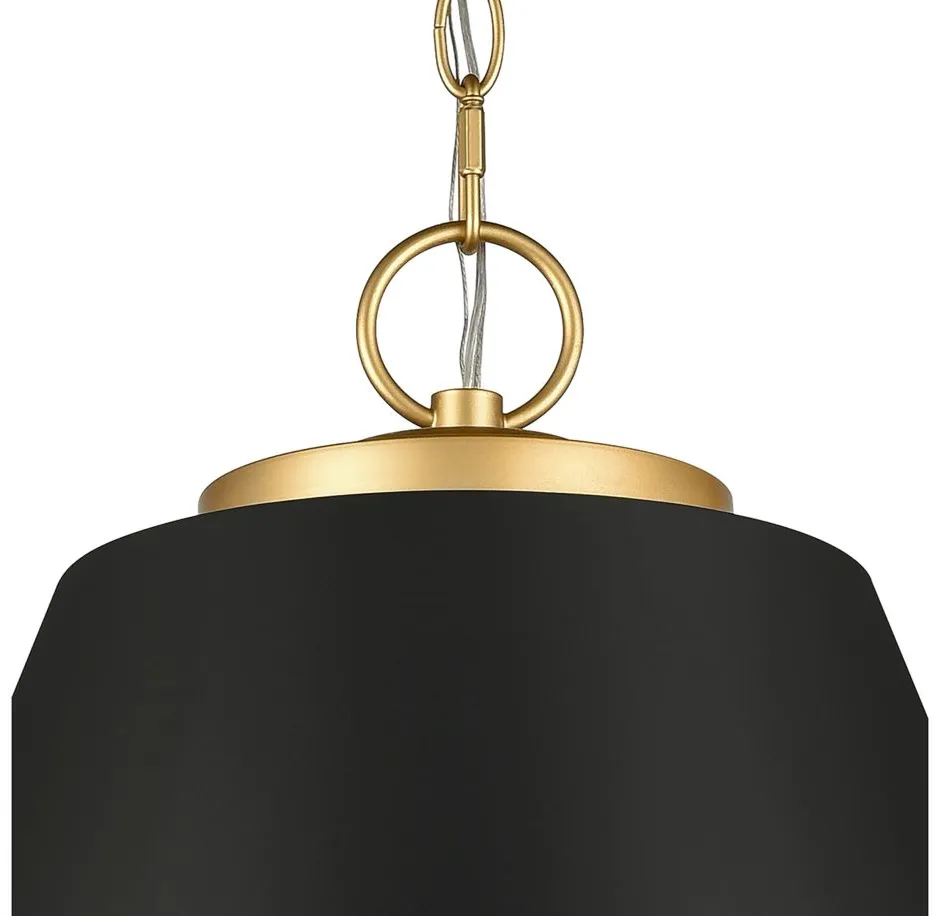 Vellus 3-Light Pendant in Matte Black by Stein World