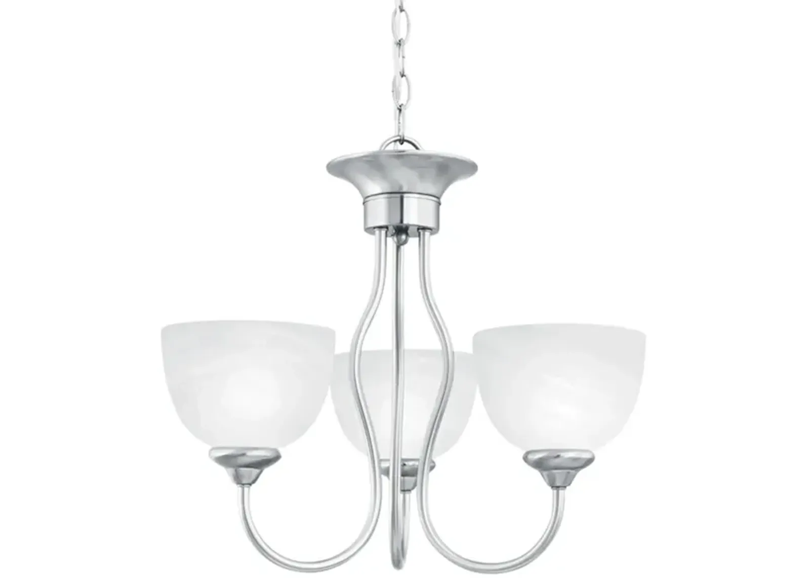 Tahoe 3-Light Chandelier in Brushed Nickel by Stein World