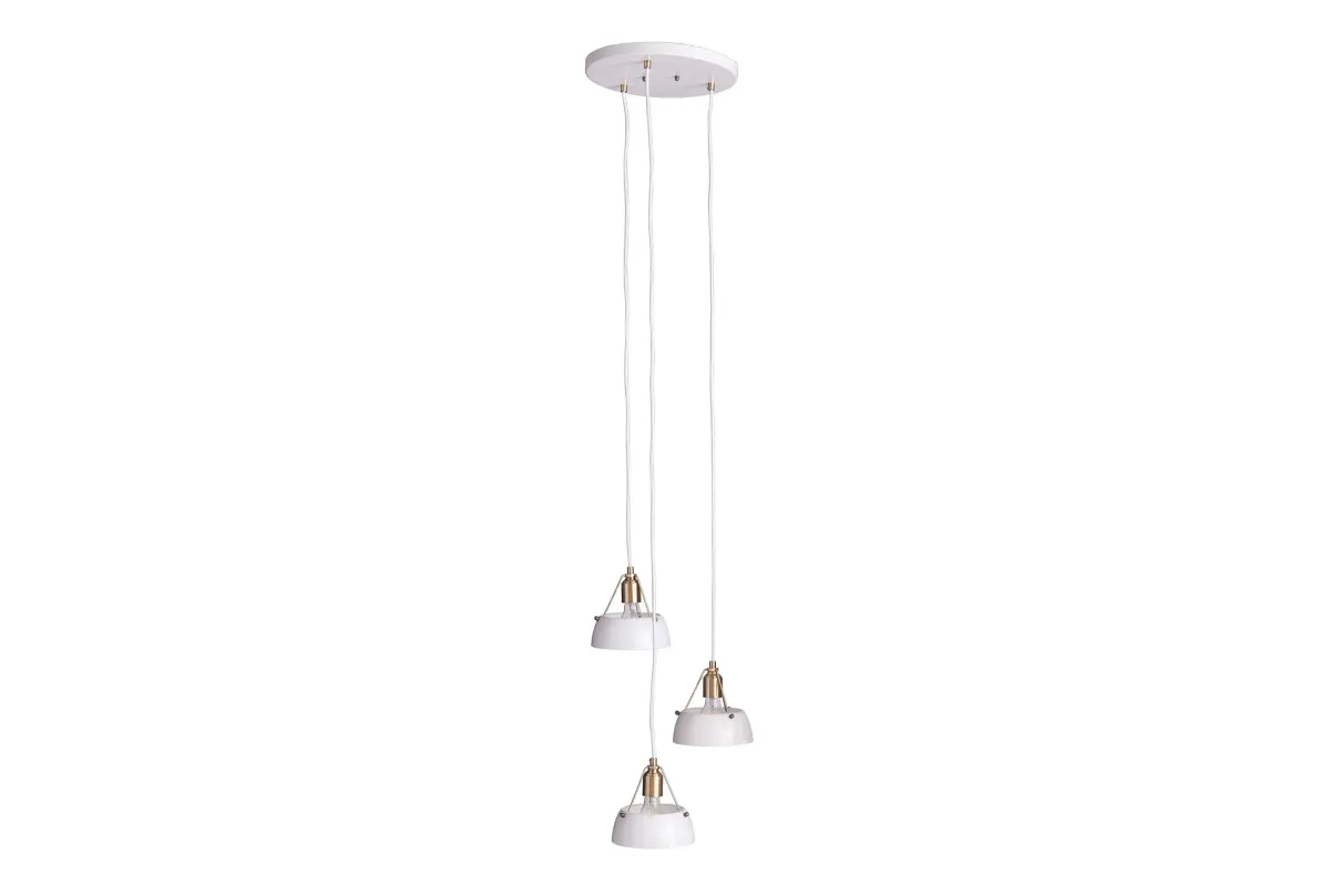 Skyla Pendant Lamp in White by SEI Furniture