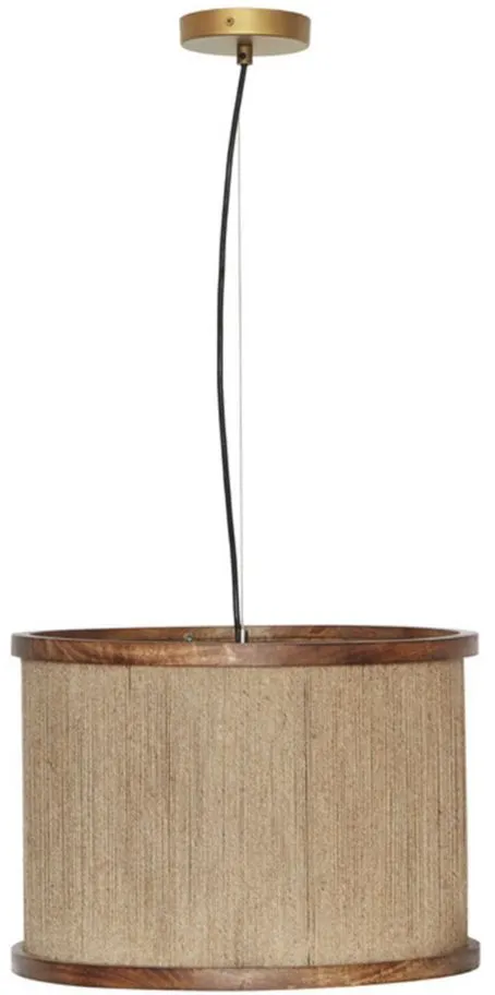 Mariana Pendant Lamp in Natural, Gold by Tov Furniture