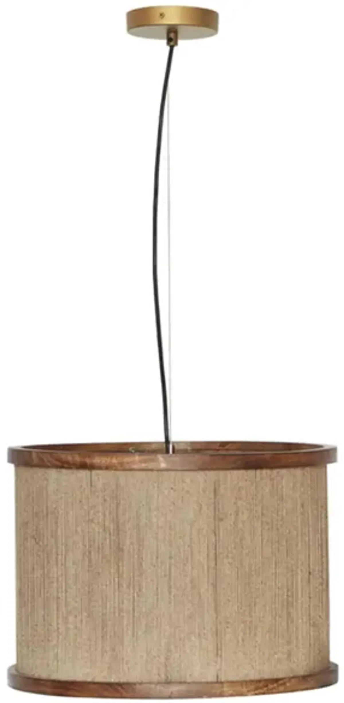 Mariana Pendant Lamp in Natural, Gold by Tov Furniture