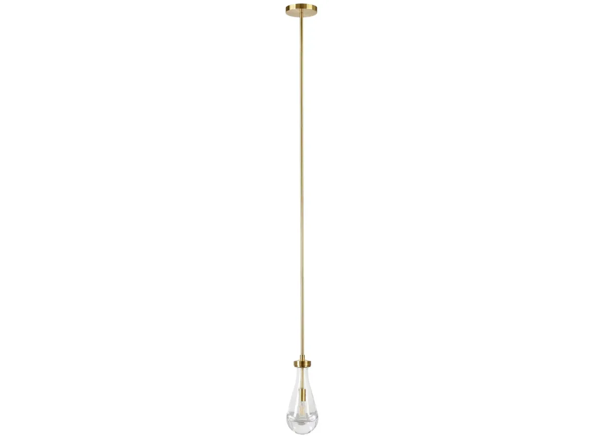 Twyla Pendant in Brushed Brass by Hudson & Canal