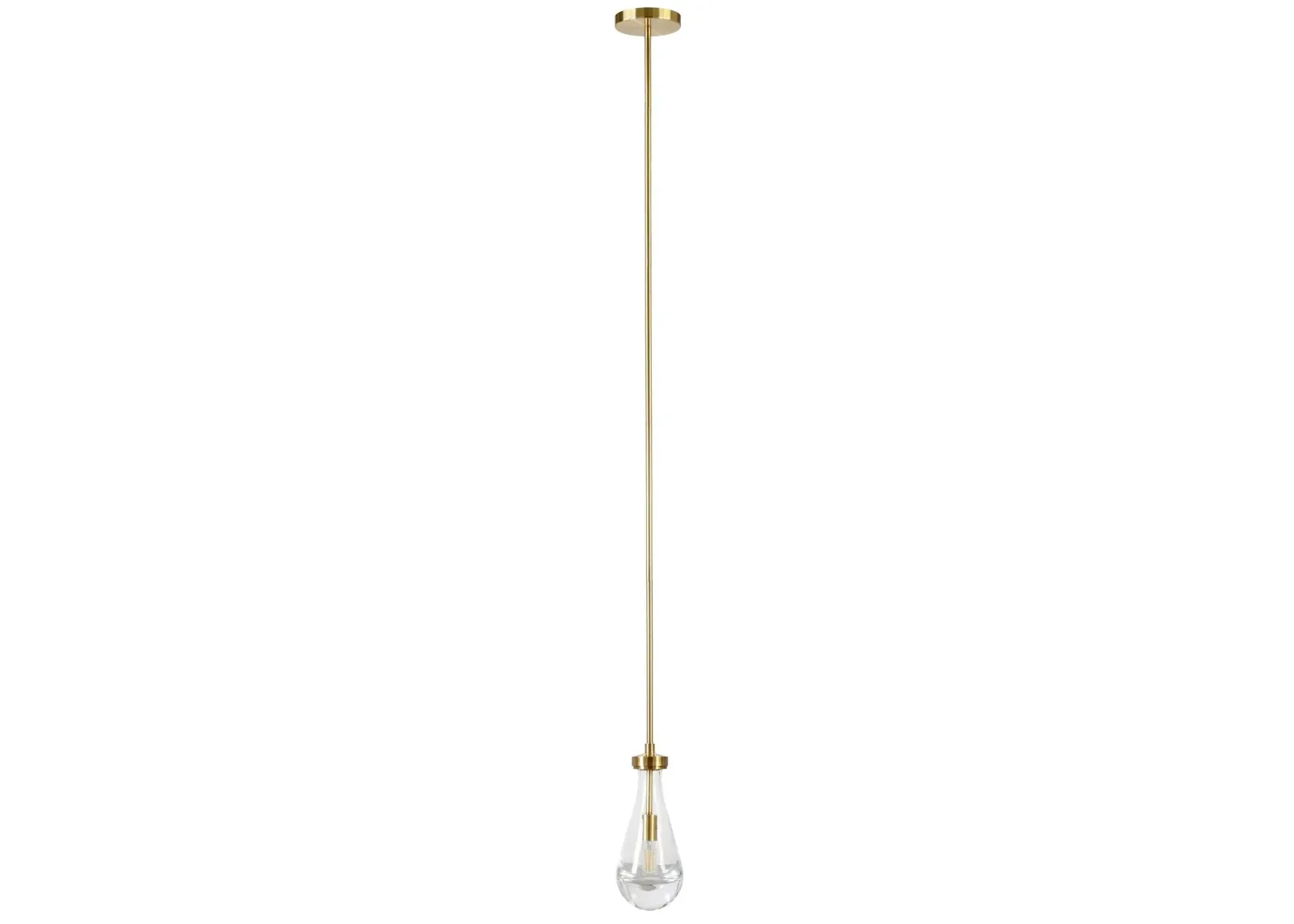 Twyla Pendant in Brushed Brass by Hudson & Canal