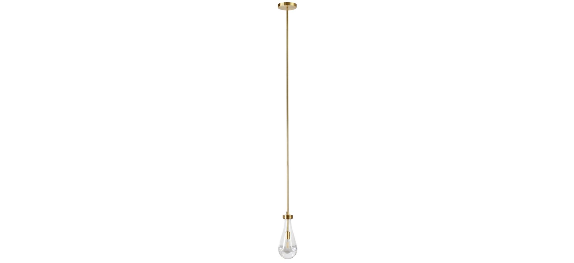 Twyla Pendant in Brushed Brass by Hudson & Canal