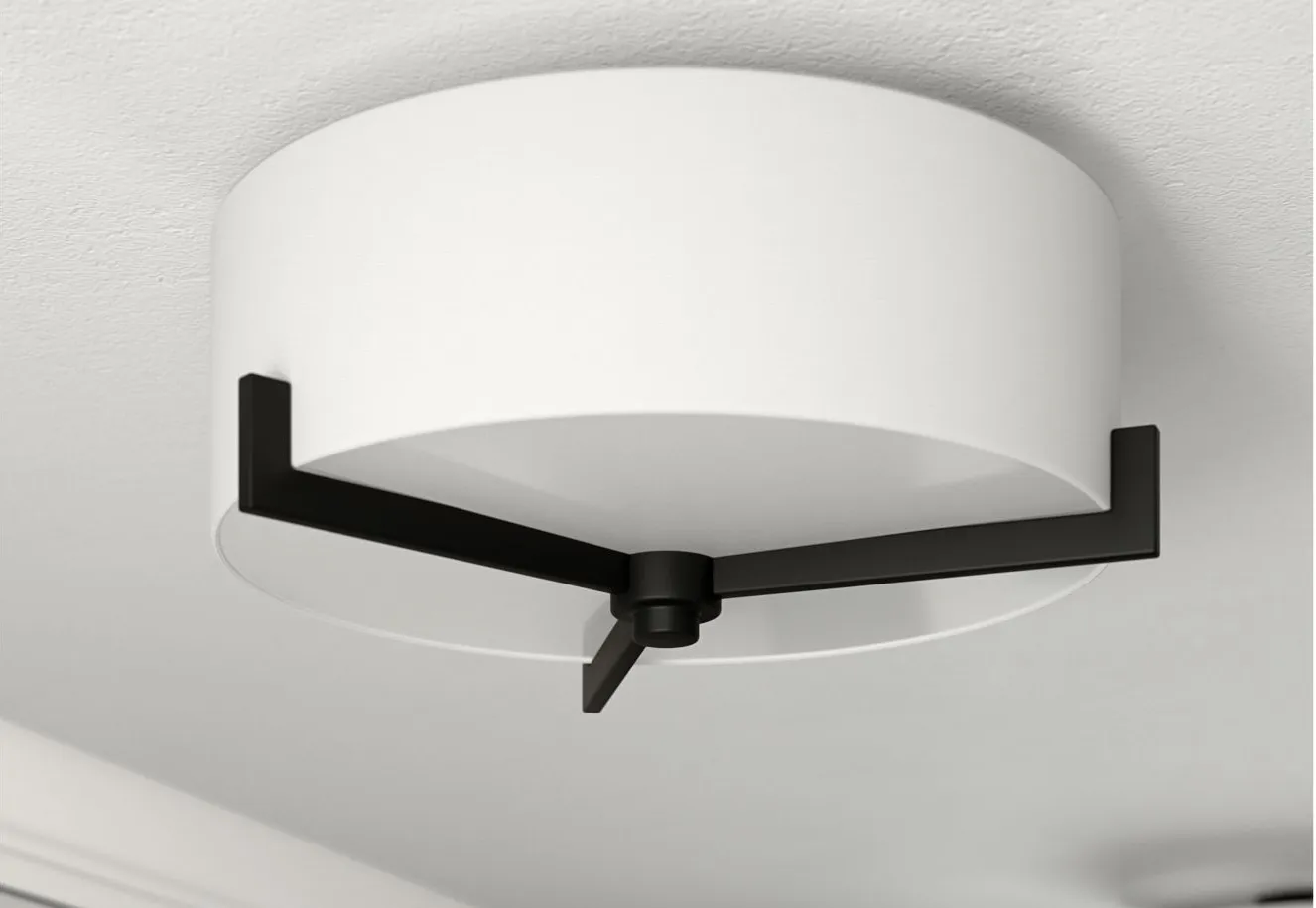 Hamlin Semi Flush Mount in Blackened Bronze by Hudson & Canal