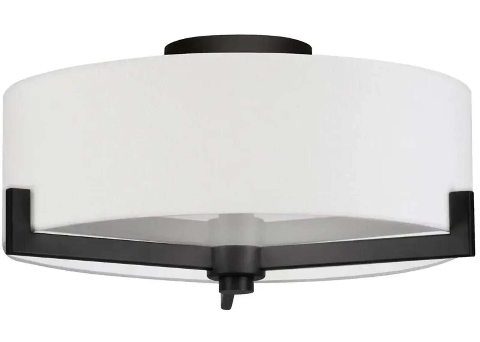 Hamlin Semi Flush Mount in Blackened Bronze by Hudson & Canal