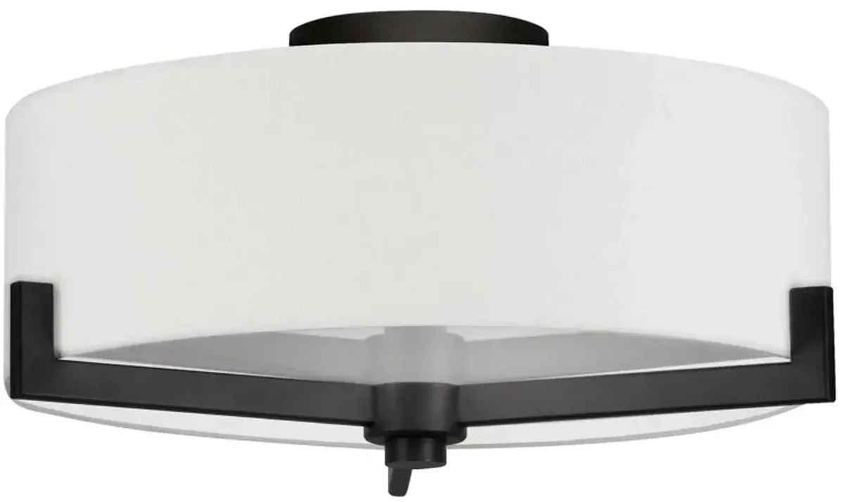 Hamlin Semi Flush Mount in Blackened Bronze by Hudson & Canal