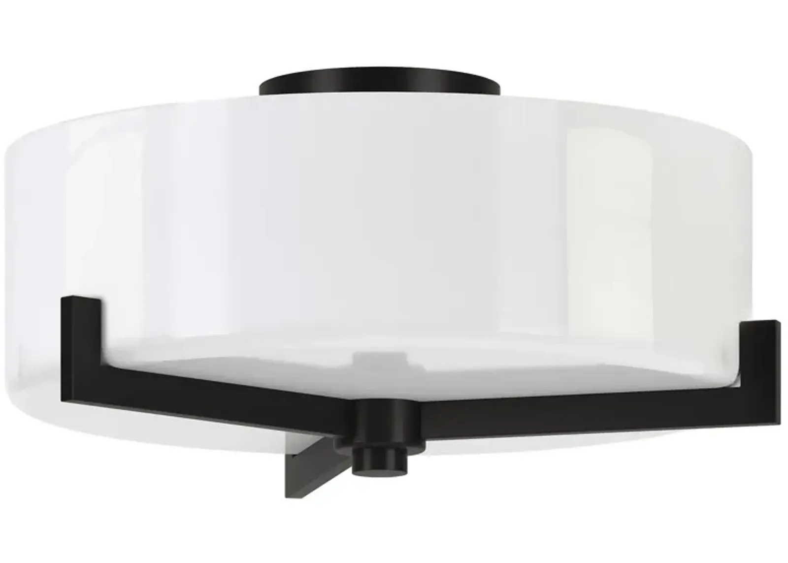 Hamlin Semi Flush Mount in Blackened Bronze by Hudson & Canal