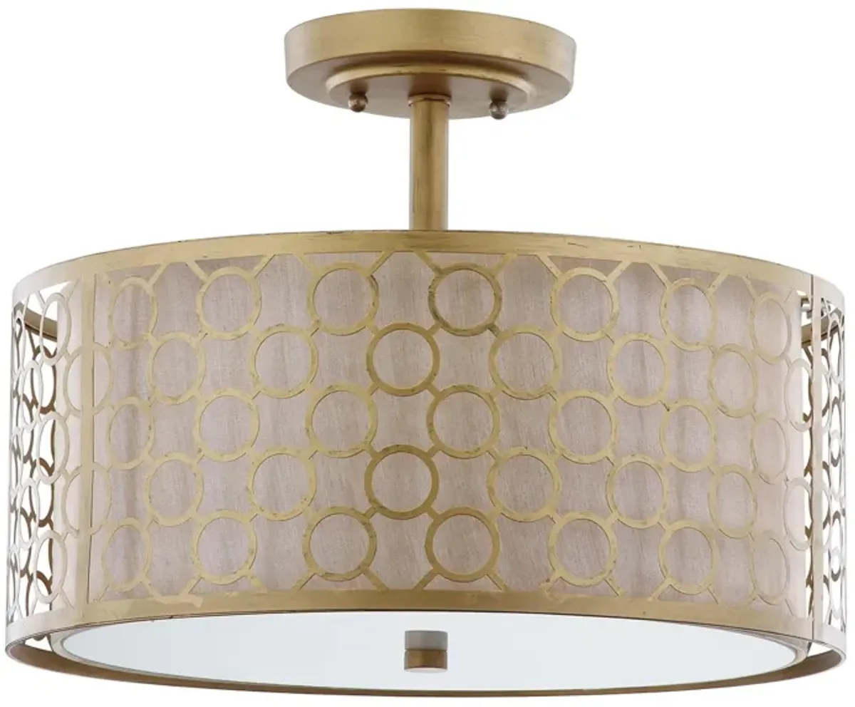 Giotta Semi Flush Mount in Antique Gold by Safavieh