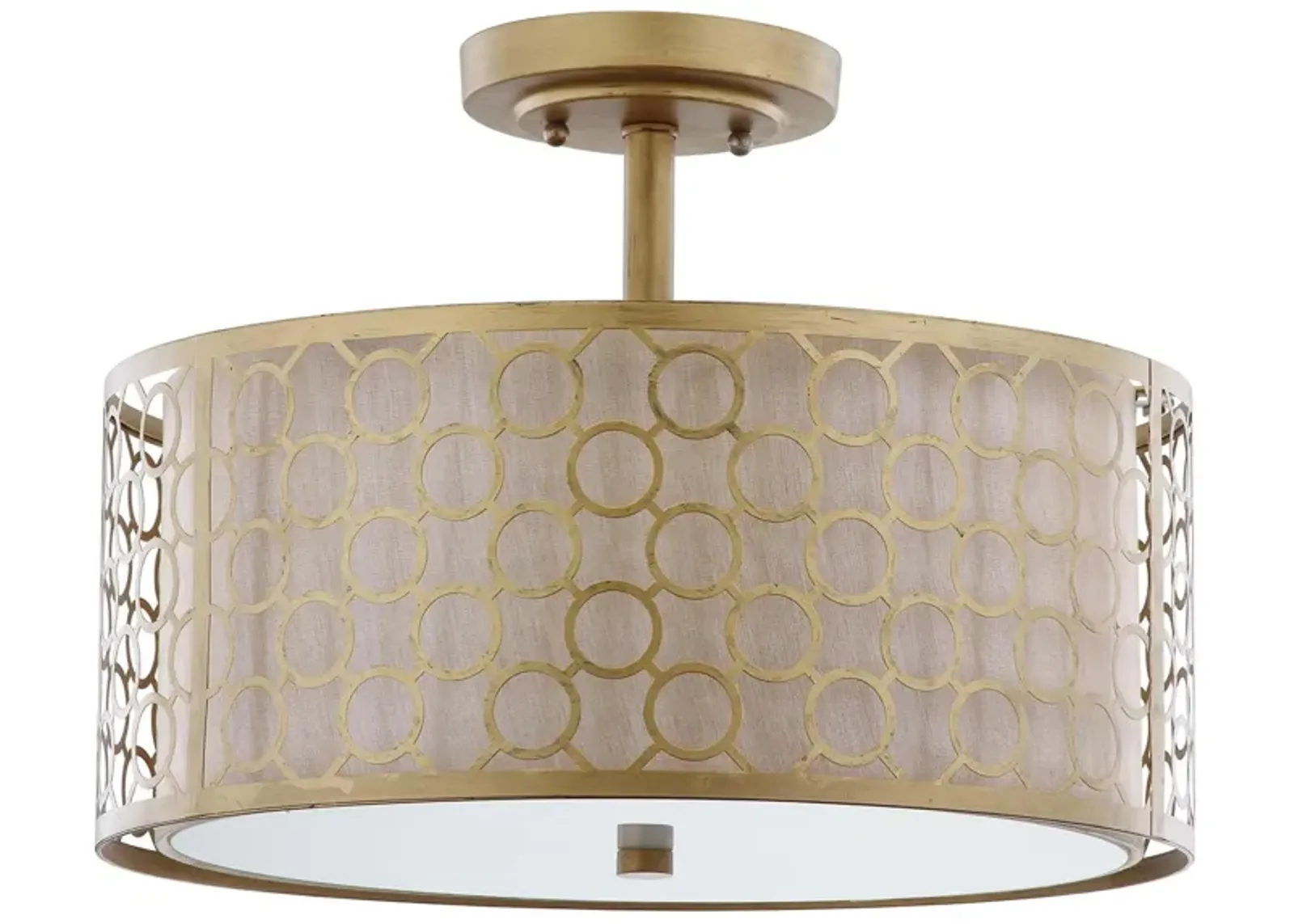 Giotta Semi Flush Mount in Antique Gold by Safavieh