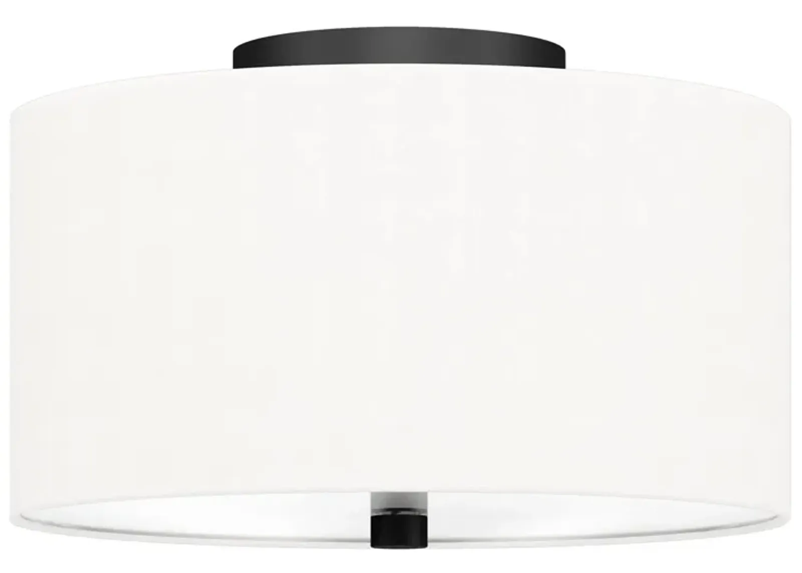 Casper Semi Flush Mount in Matte Black by Hudson & Canal