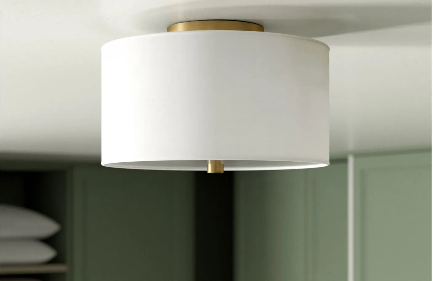 Casper Semi Flush Mount in Brass by Hudson & Canal