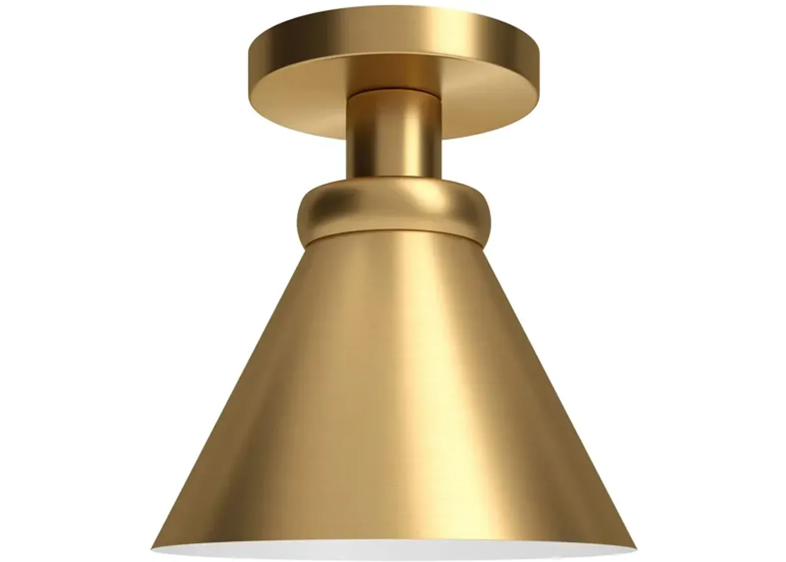 Marcio Semi Flush Mount in Brushed Brass by Hudson & Canal