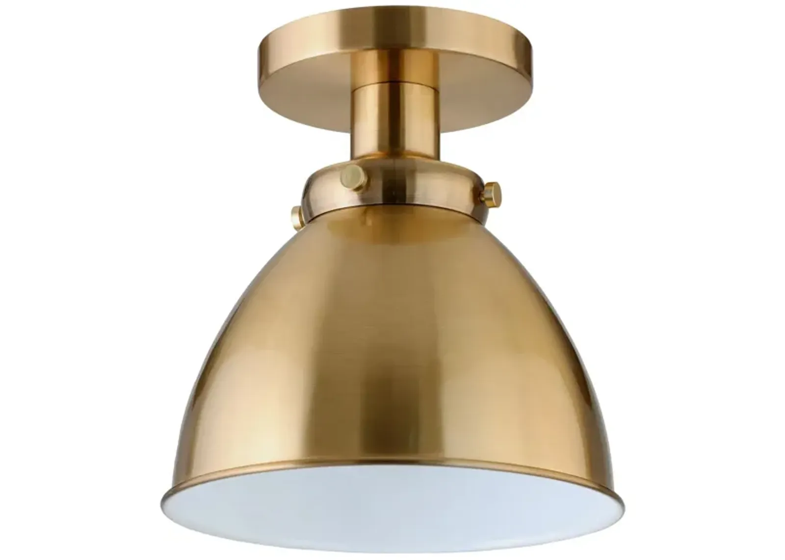 Pari Semi Flush Mount in Brushed Brass by Hudson & Canal