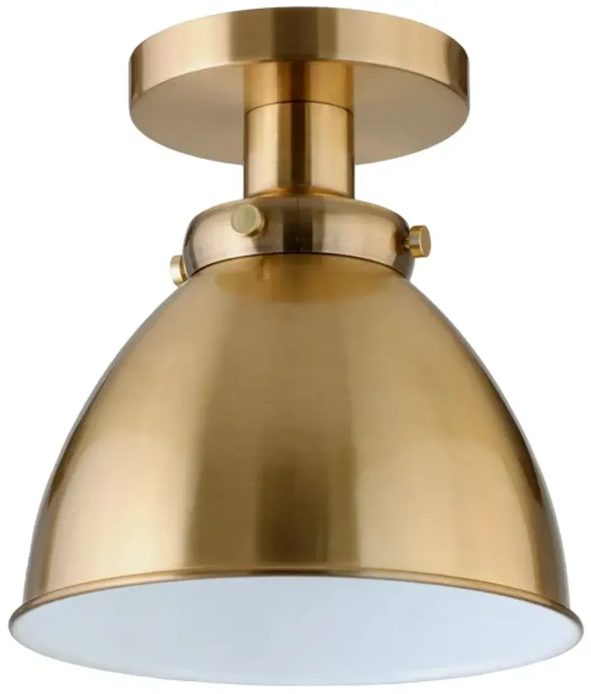 Pari Semi Flush Mount in Brushed Brass by Hudson & Canal