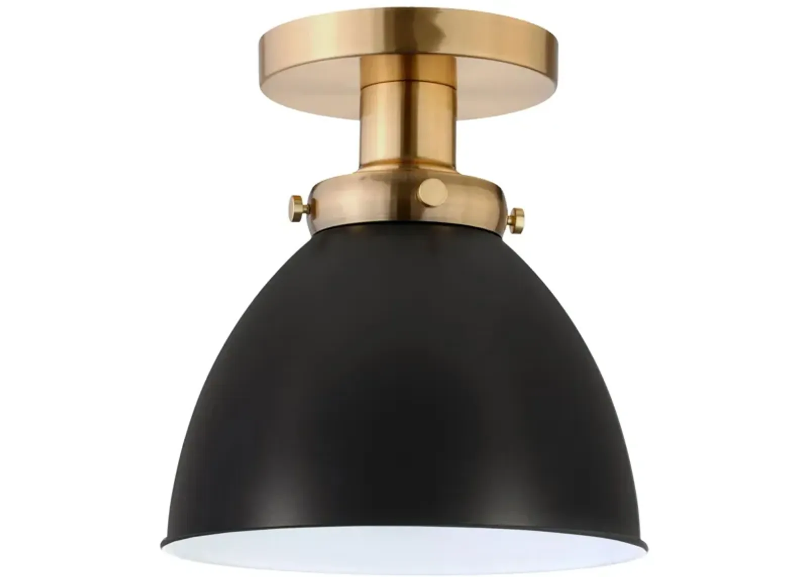 Pari Semi Flush Mount in Brushed Brass/Blackened Bronze by Hudson & Canal