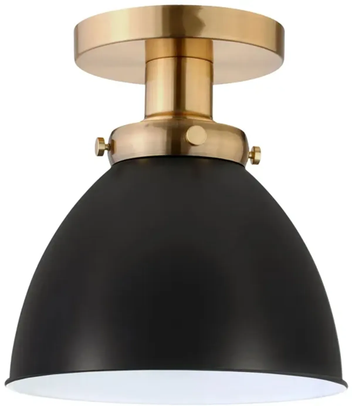 Pari Semi Flush Mount in Brushed Brass/Blackened Bronze by Hudson & Canal