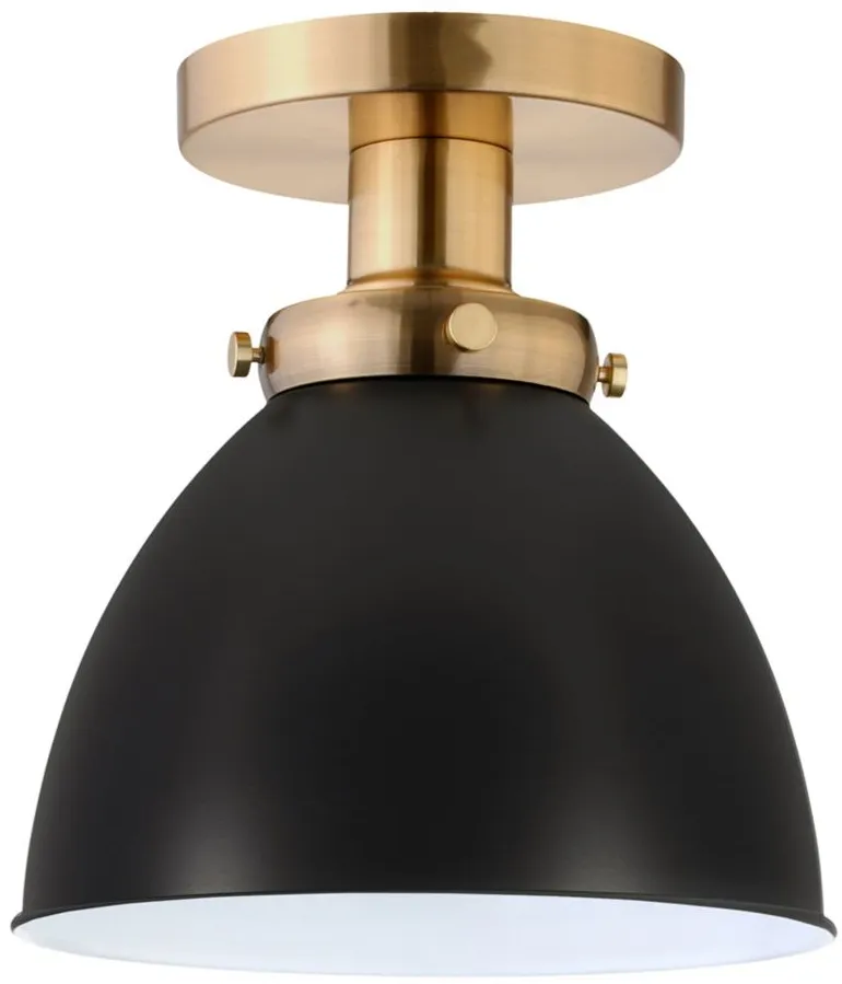 Pari Semi Flush Mount in Brushed Brass/Blackened Bronze by Hudson & Canal