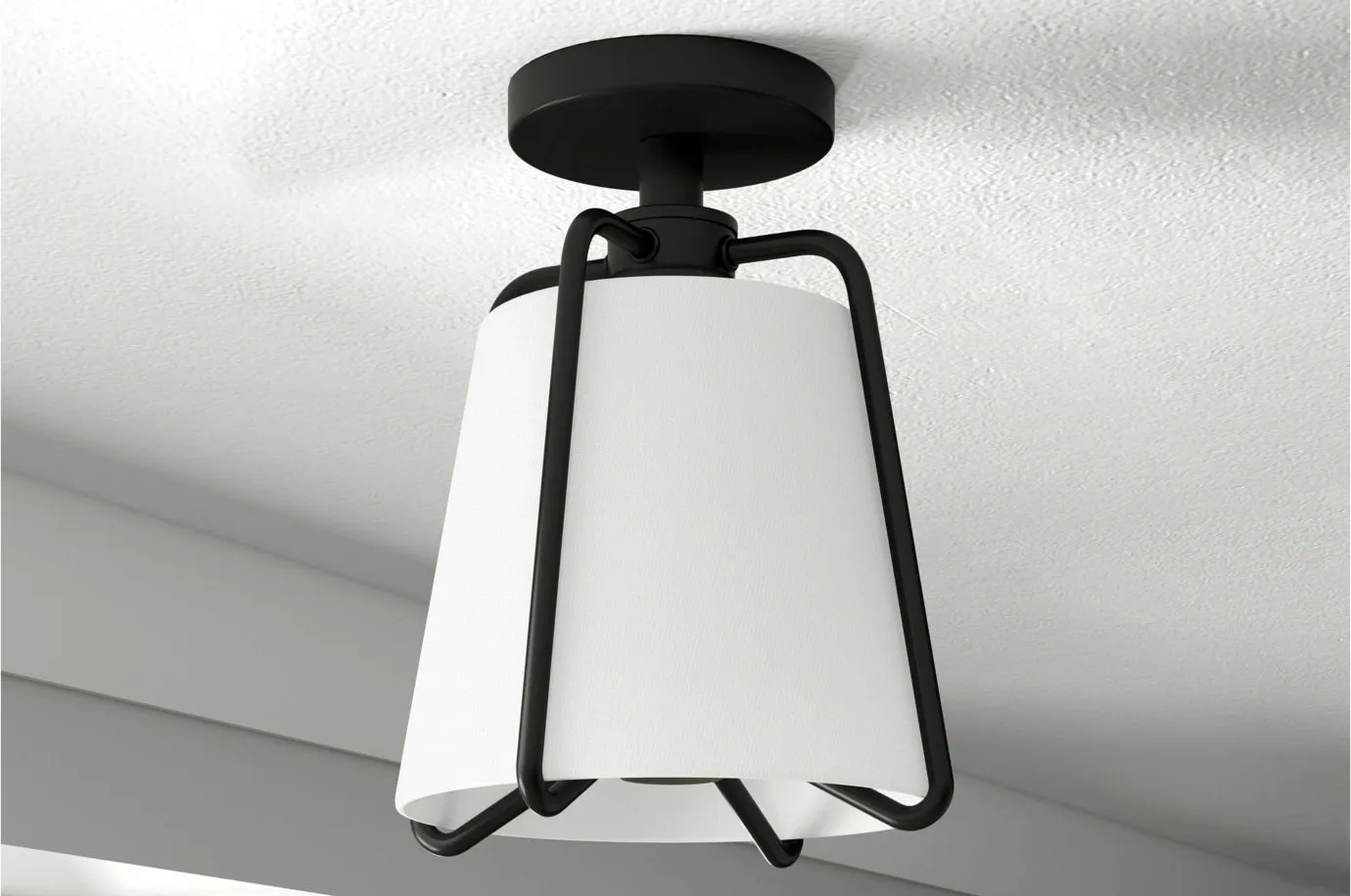 Mari Semi Flush Mount in Blackened Bronze by Hudson & Canal