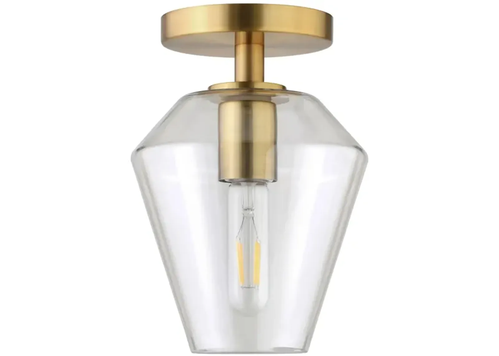 Alana Semi Flush Mount in Brass by Hudson & Canal