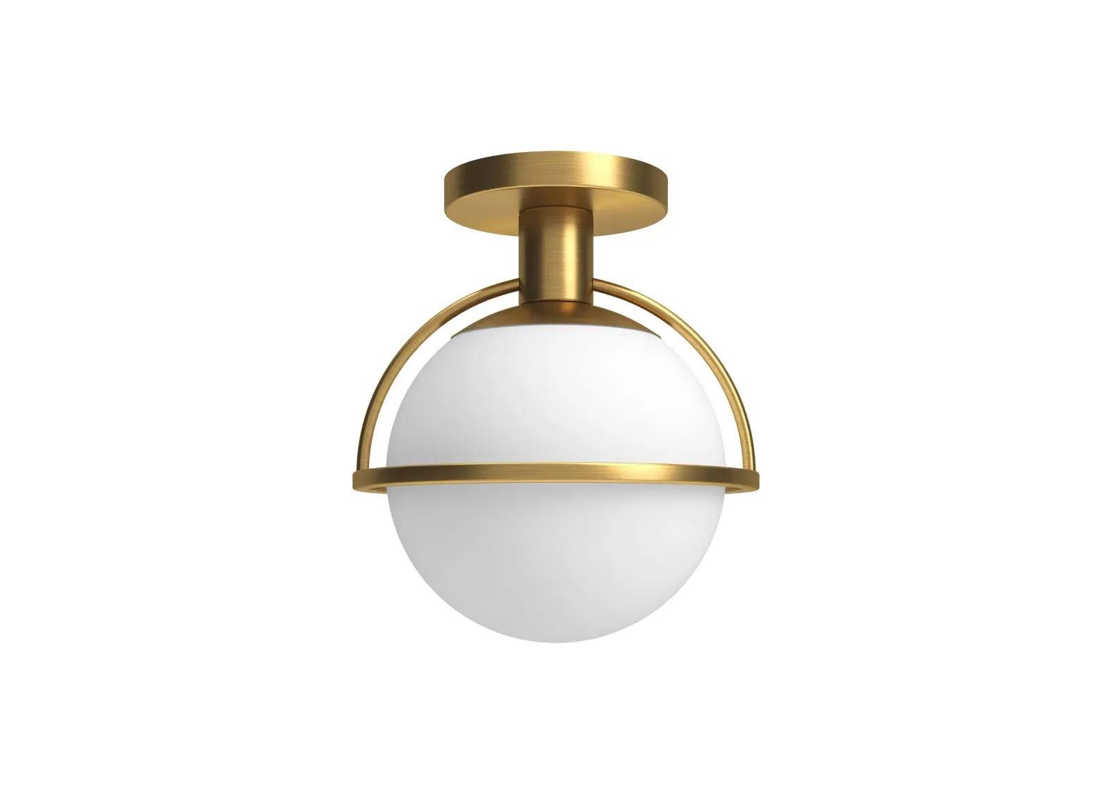 Limbani Semi Flush Mount in Antique Brass by Hudson & Canal