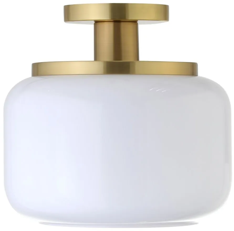 Gillian Semi Flush Mount in Brushed Brass by Hudson & Canal