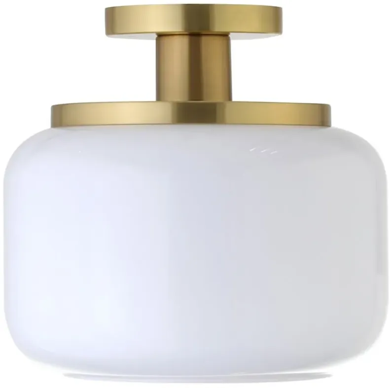 Gillian Semi Flush Mount in Brushed Brass by Hudson & Canal