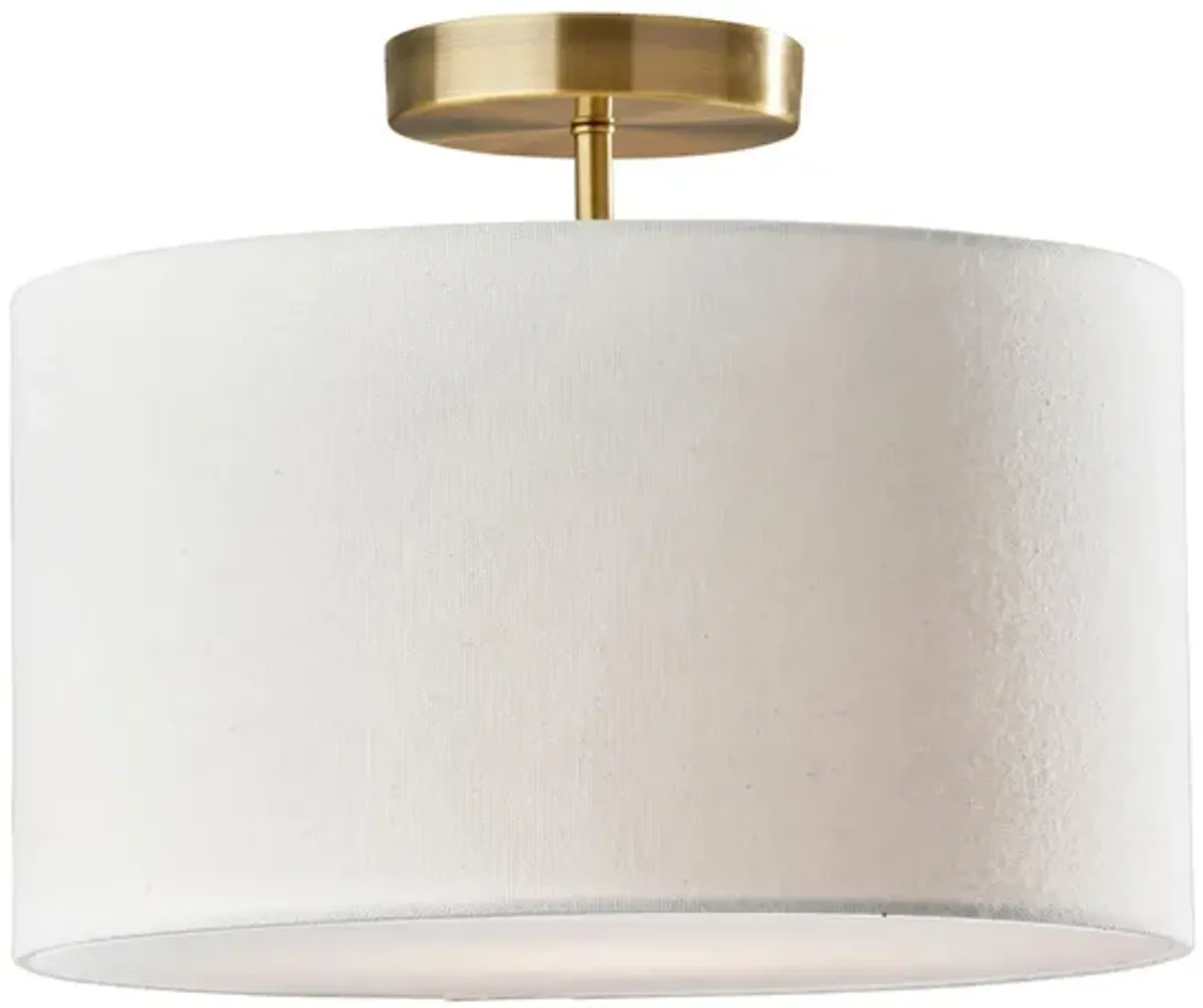 Finley Flush Mount in Antiqued Brass by Adesso Inc