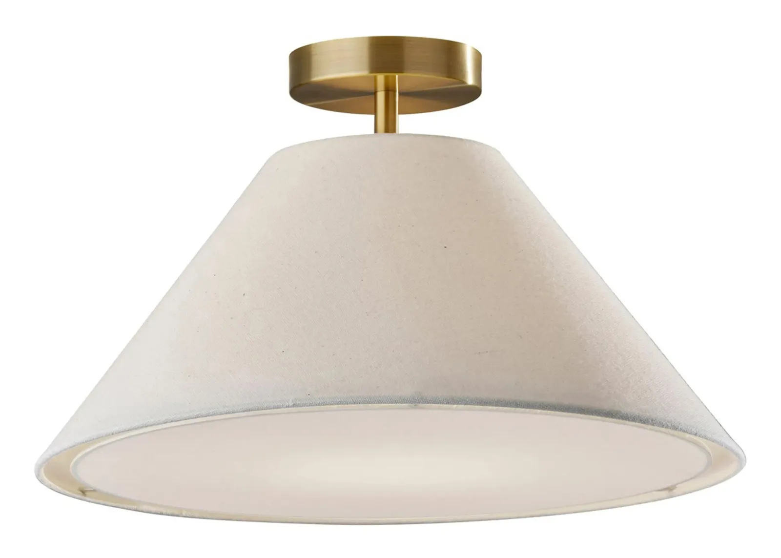 Finley Tapered Flush Mount in Antiqued Brass by Adesso Inc