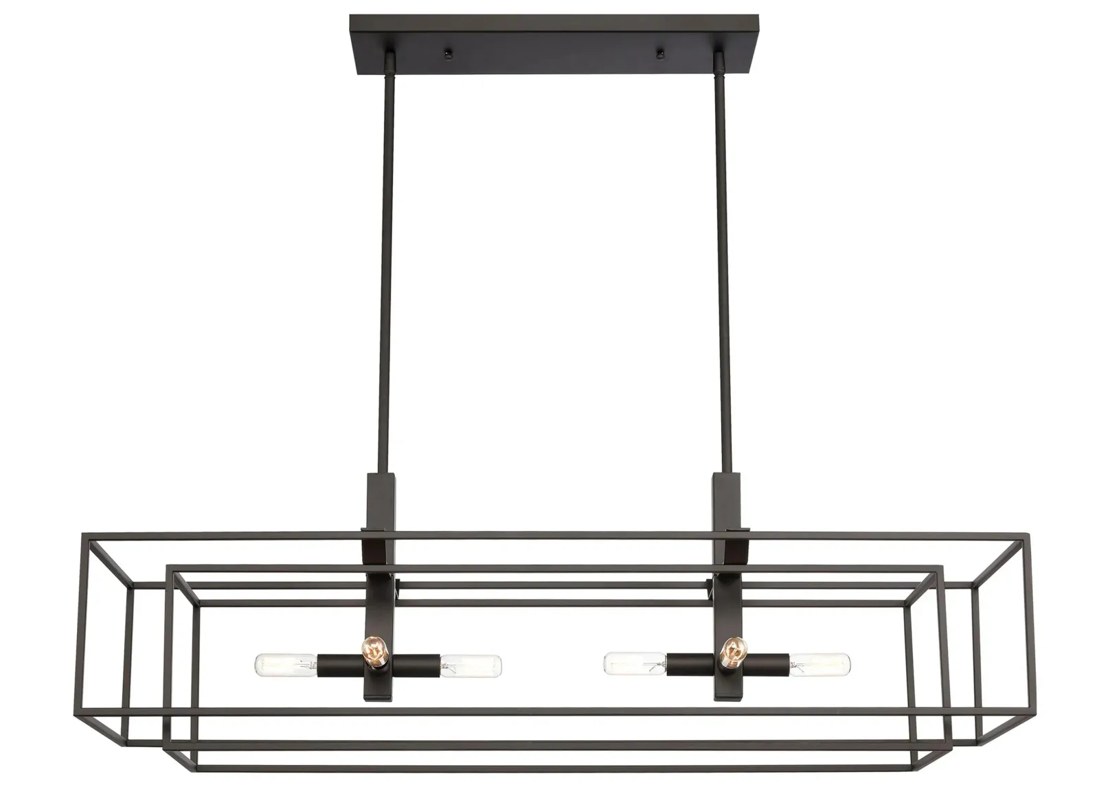 Kinsley 8-Light Linear Chandelier in Oil Rubbed Bronze by Stein World