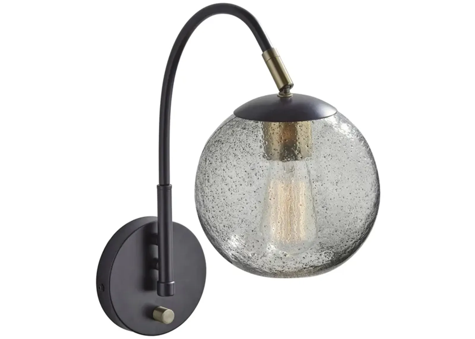 Edie Wall Lamp in Dark Bronze w/ Brass Accents by Adesso Inc