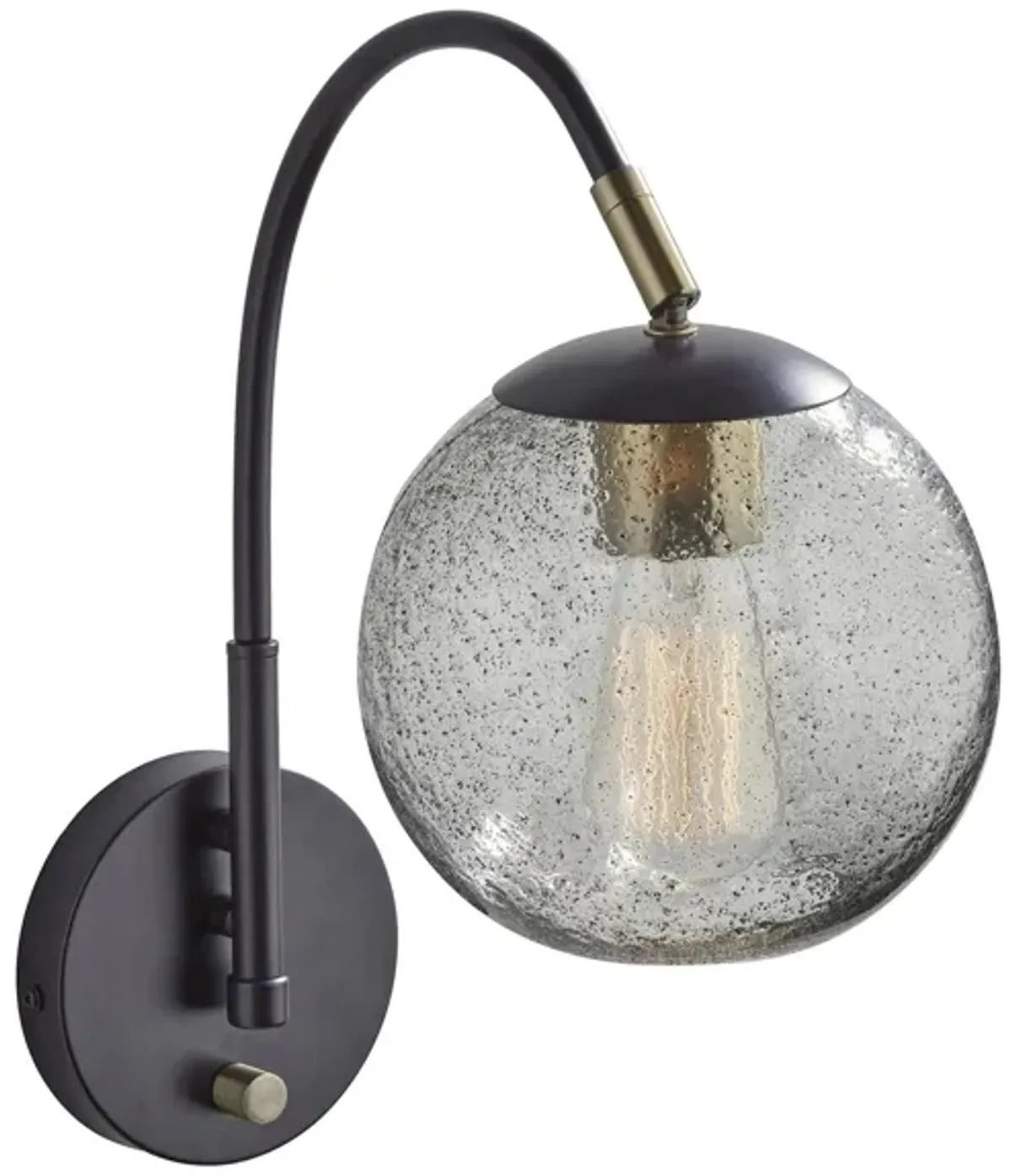 Edie Wall Lamp in Dark Bronze w/ Brass Accents by Adesso Inc