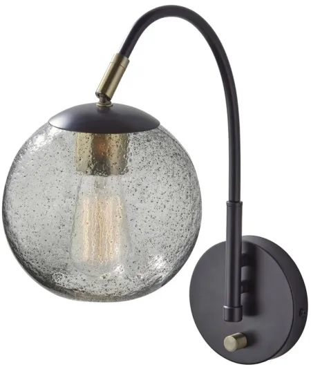 Edie Wall Lamp in Dark Bronze w/ Brass Accents by Adesso Inc