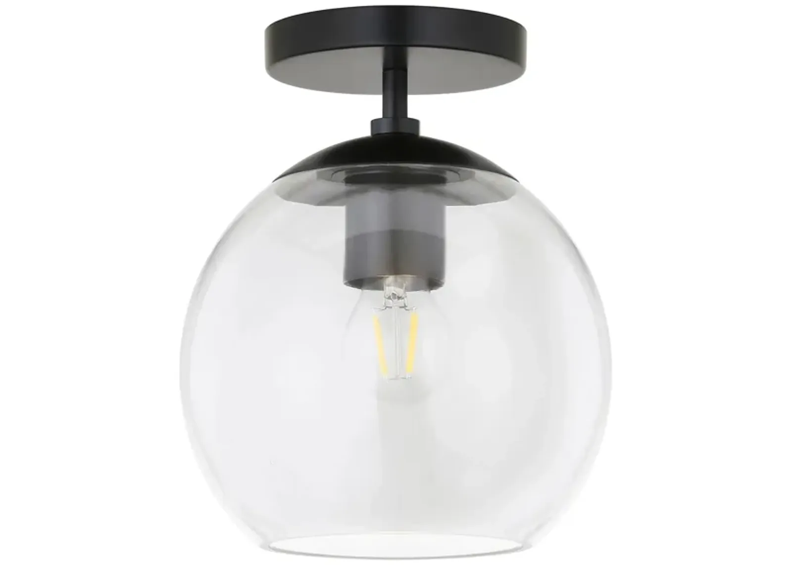 Alexa Semi-Flush Mount in Matte Black by Hudson & Canal