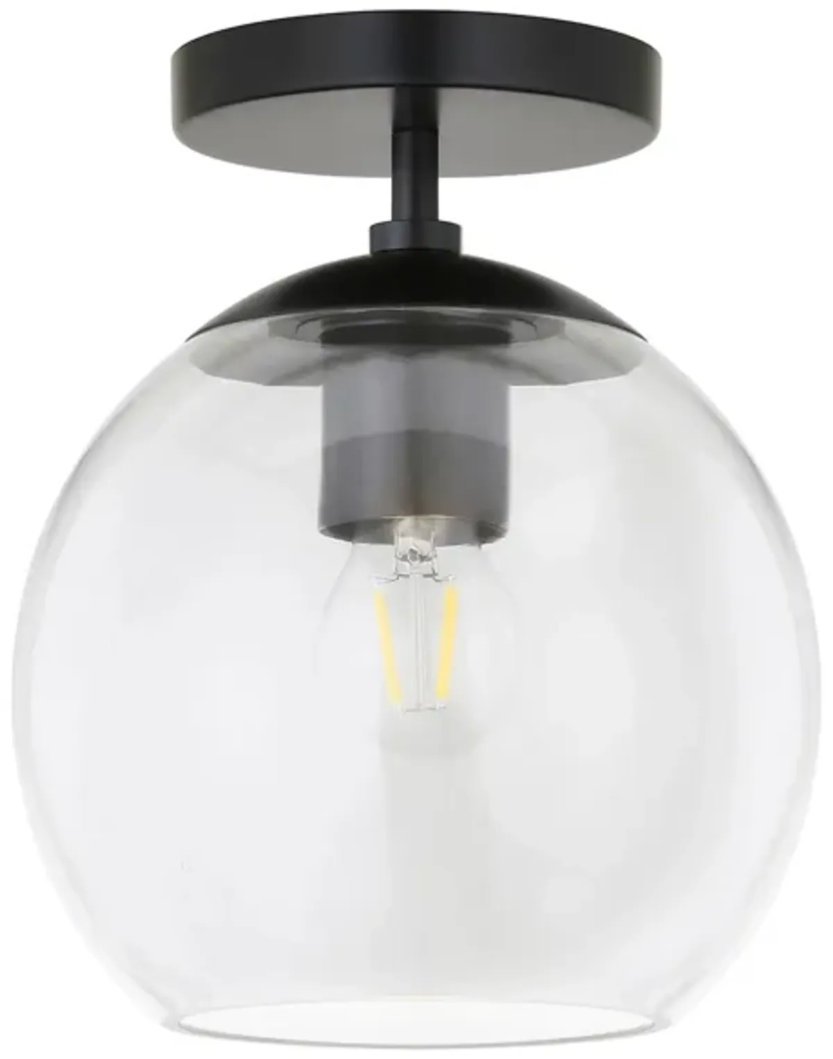 Alexa Semi-Flush Mount in Matte Black by Hudson & Canal