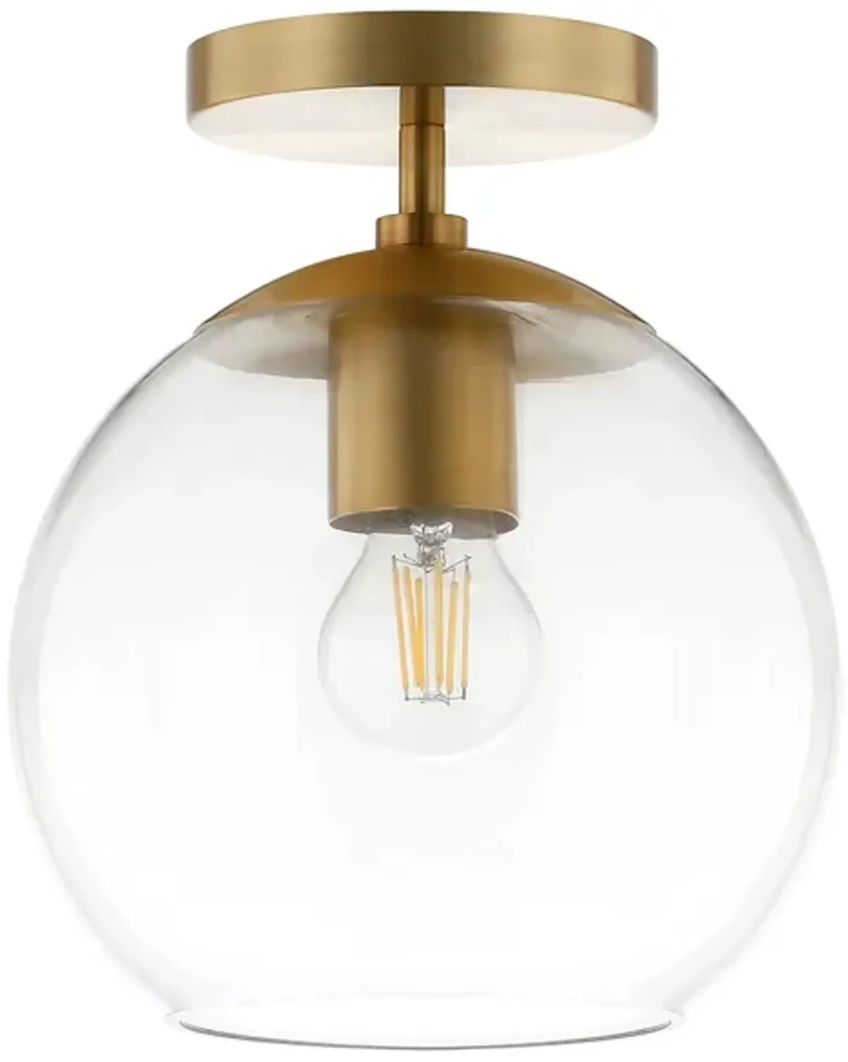 Alexa Semi-Flush Mount in Brass by Hudson & Canal