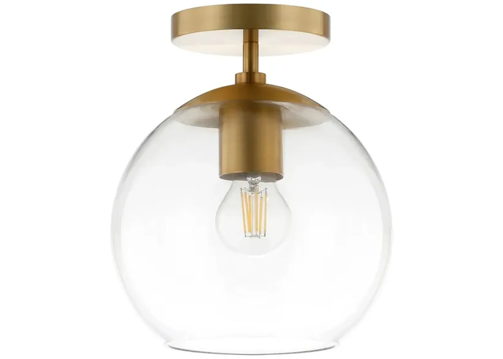 Alexa Semi-Flush Mount in Brass by Hudson & Canal