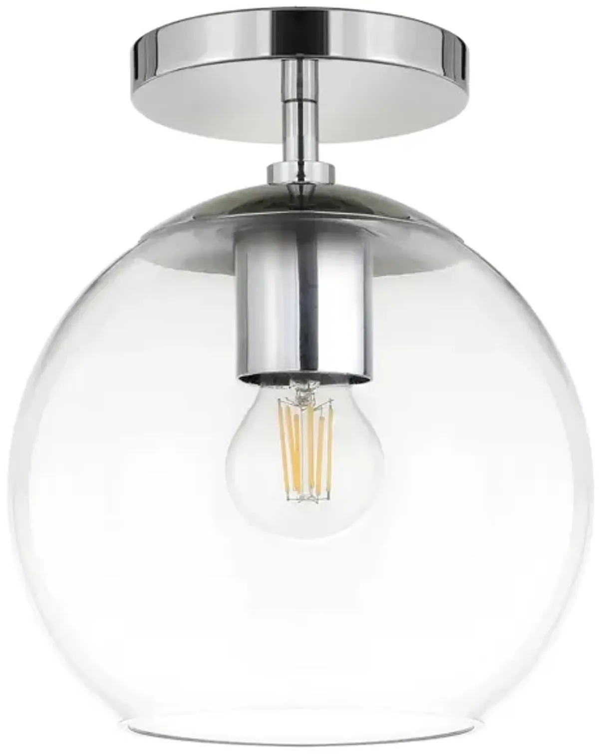 Alexa Semi-Flush Mount in Polished Nickel by Hudson & Canal