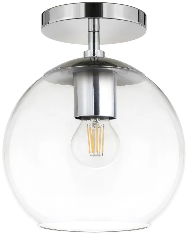 Alexa Semi-Flush Mount in Polished Nickel by Hudson & Canal