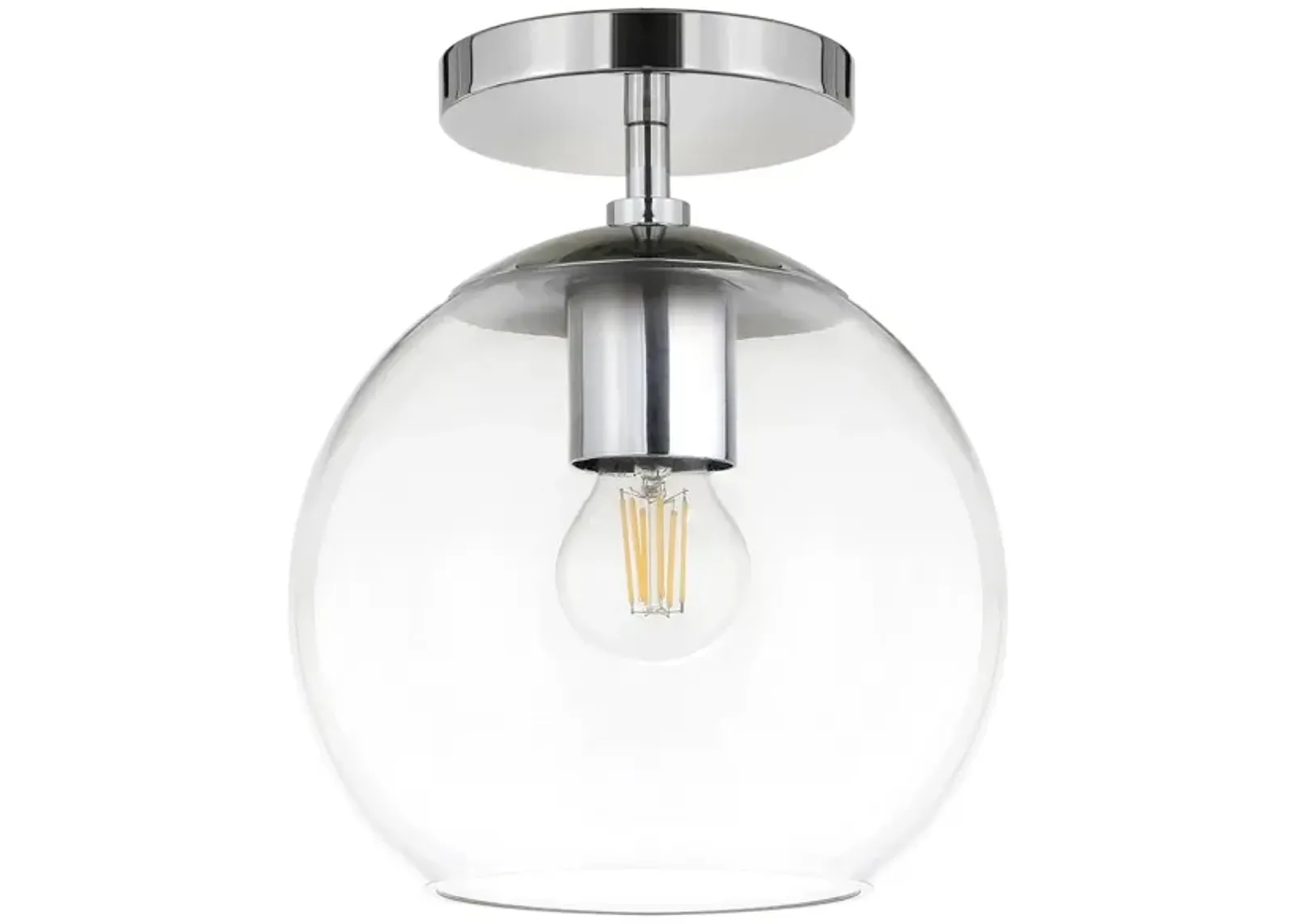 Alexa Semi-Flush Mount in Polished Nickel by Hudson & Canal