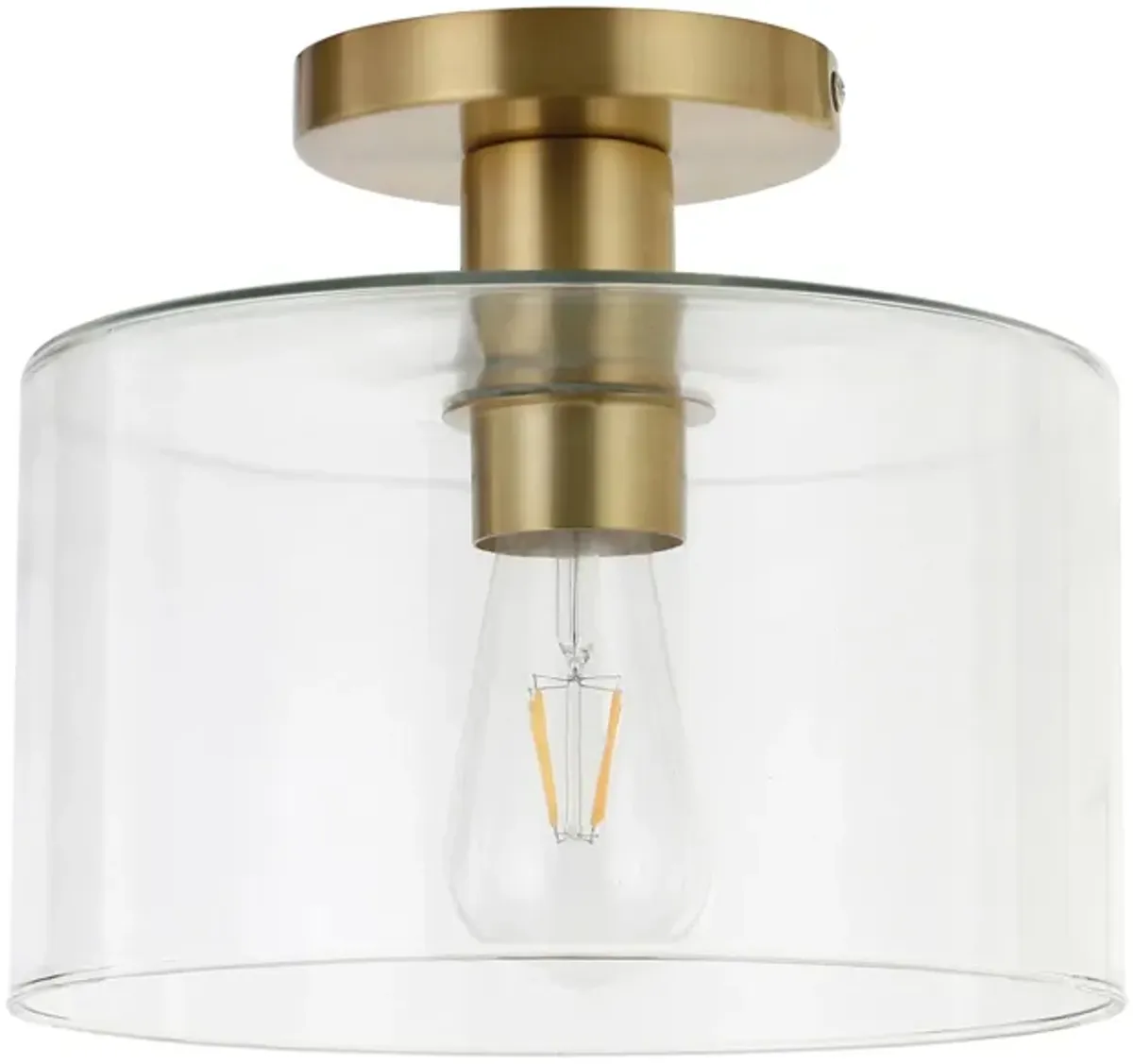 Embla Semi-Flush Mount in Brass by Hudson & Canal